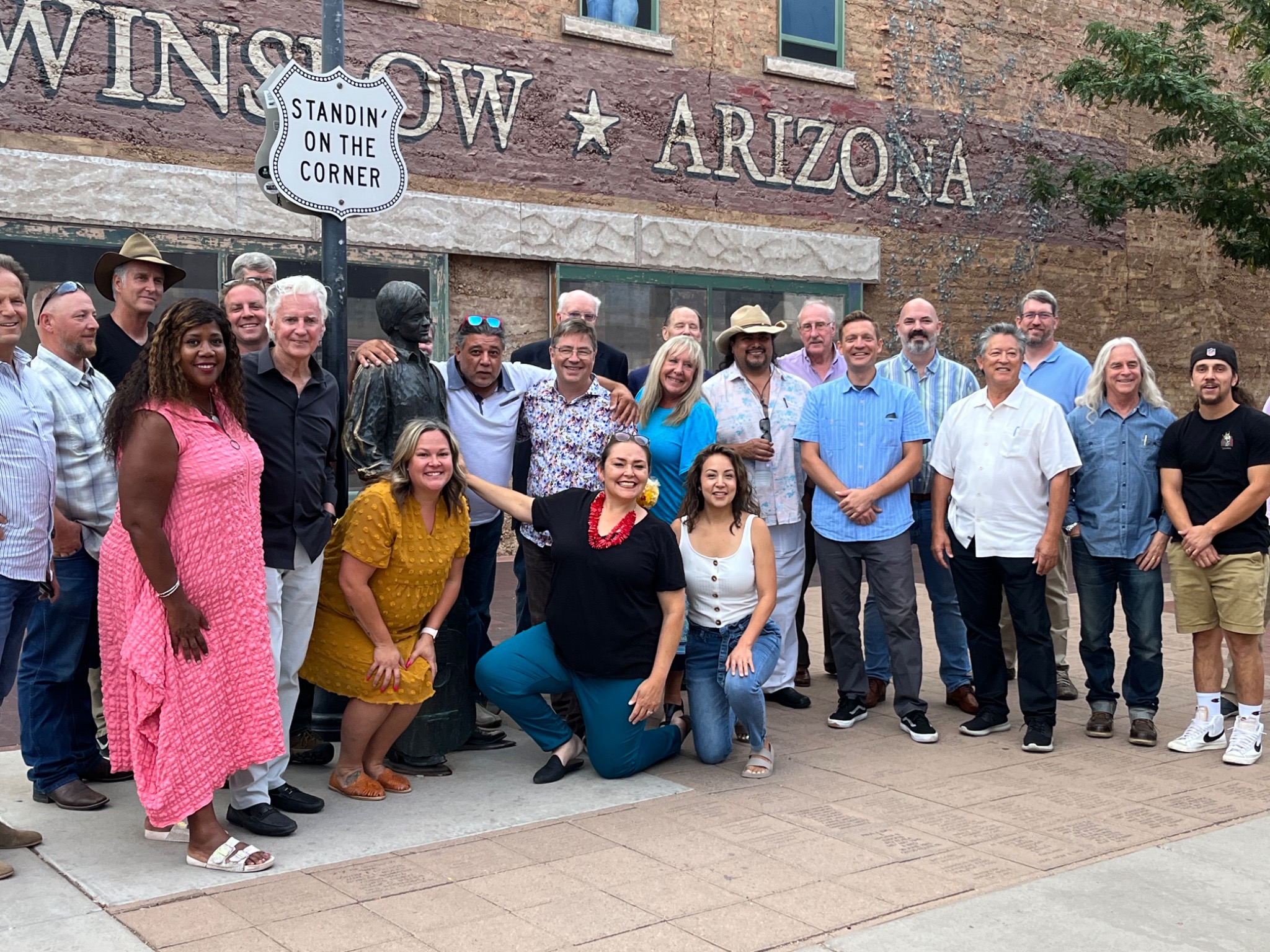 Community gathering in Winslow Arizona